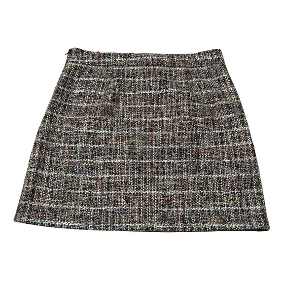 Ann Taylor LOFT Tweed Mini Skirt Career Party Casual Size 12 - 32 x 18.5 - Picture 2 of 6
